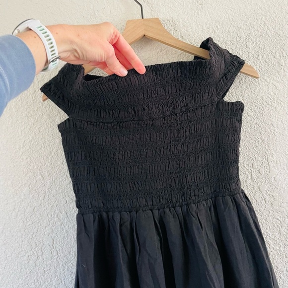 Everlane The Gauze Off -The-Shoulder Dress in Black size small - Picture 10 of 11